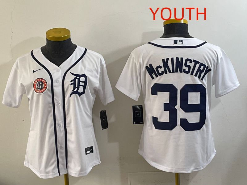 Youth Detroit Tigers #39 Mckinstry White Game Nike MLB Jersey style 004